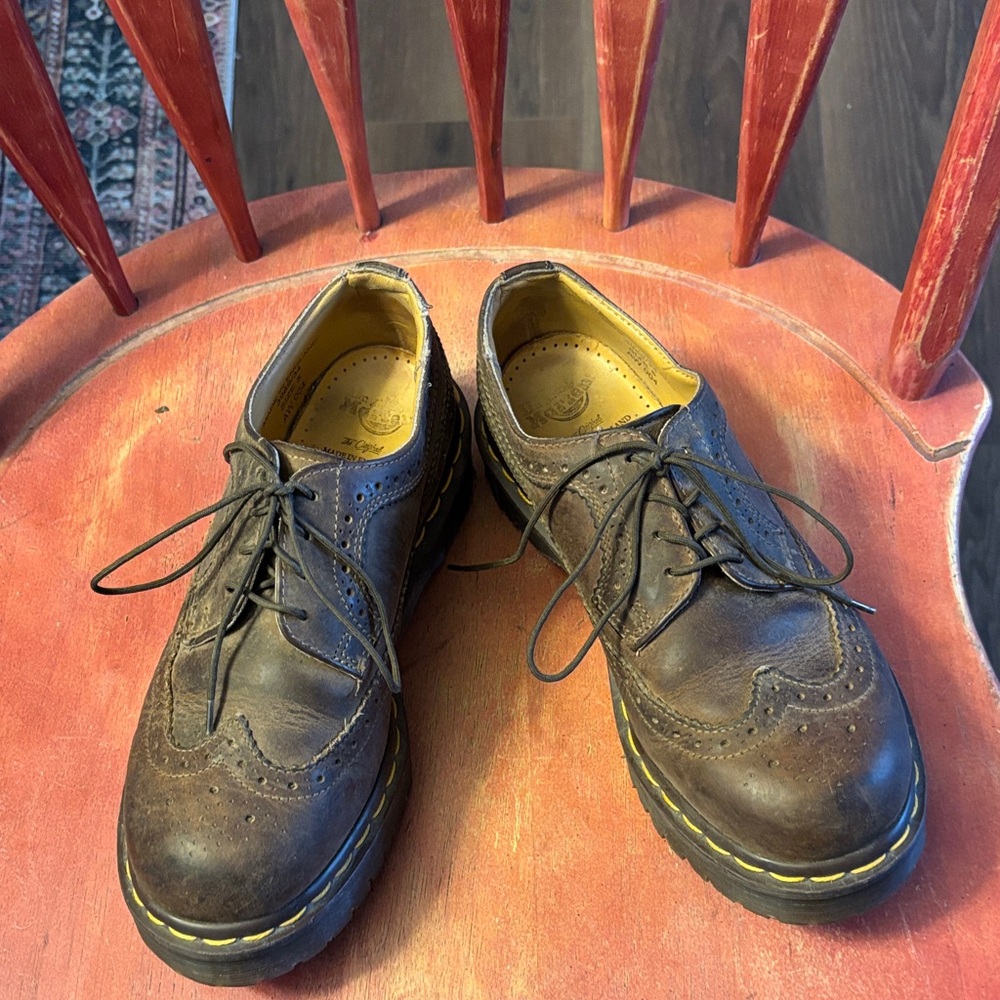 Dr. Martens Brown Leather Women's Oxfords